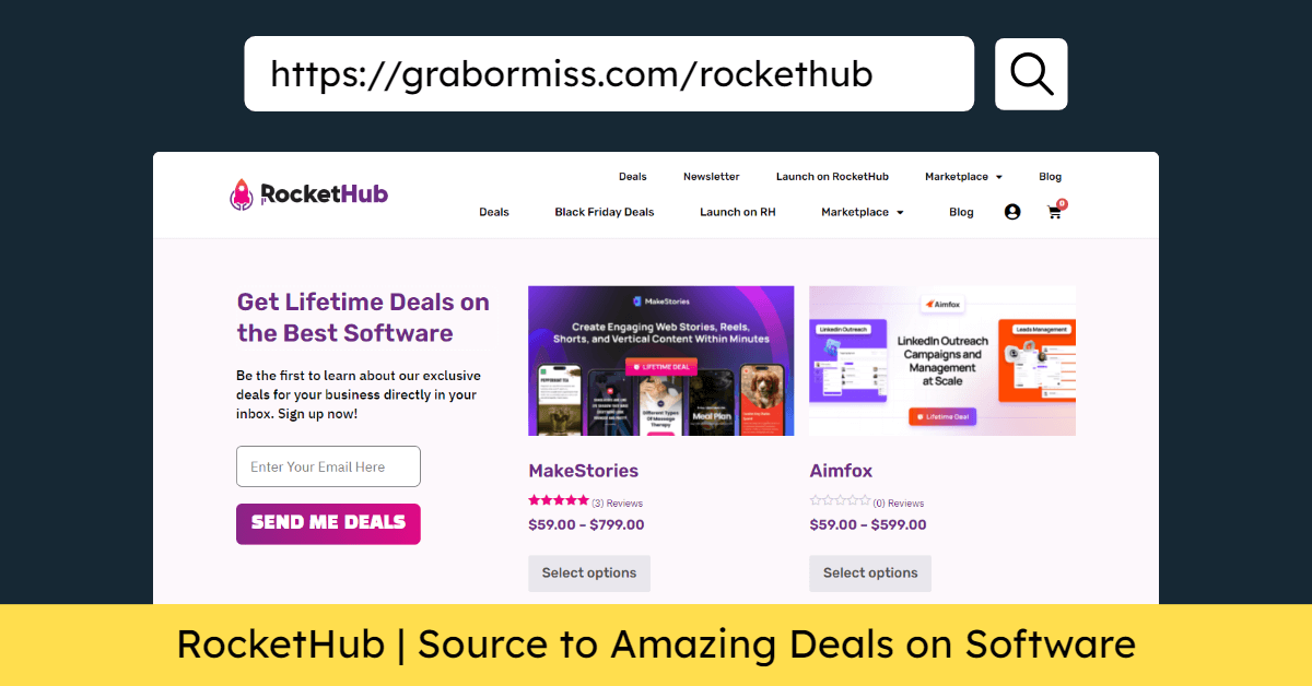 RocketHub - The Best Lifetime Deals on Software